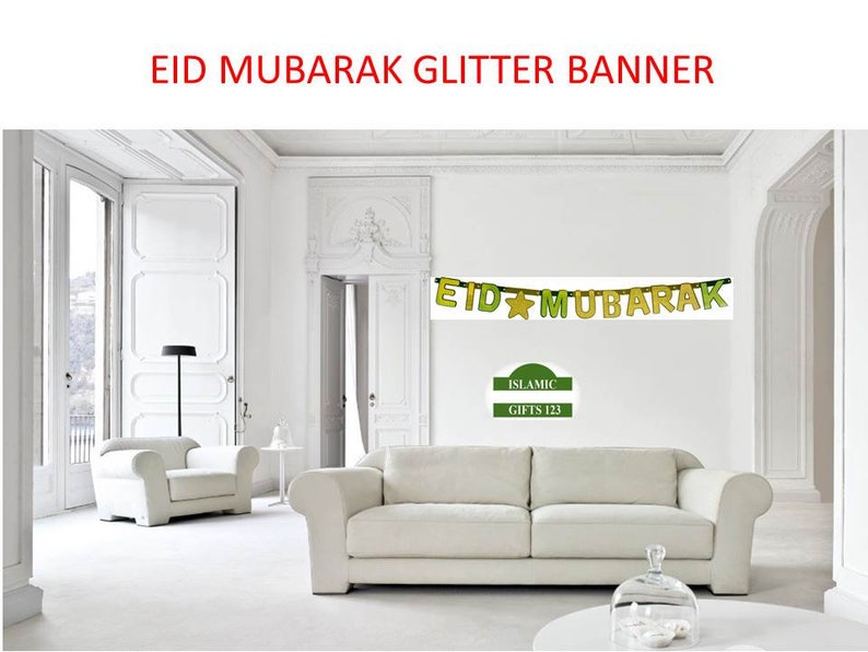 Eid Decoration EID Banners 2 Eid Party Supply Islamic Wall Etsy