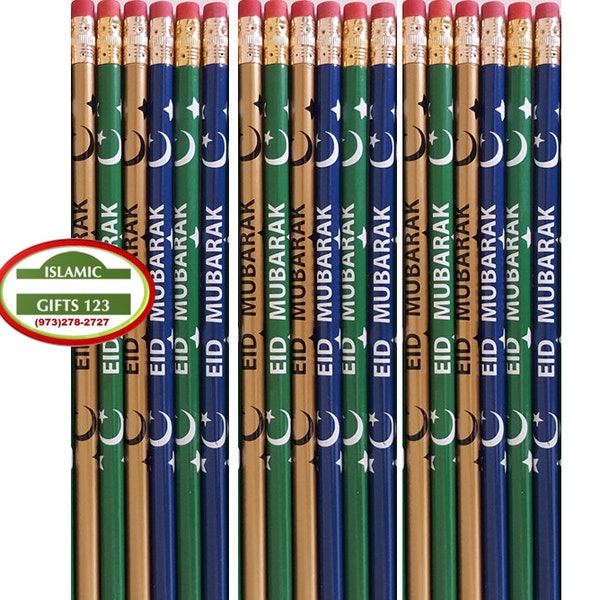 Eid Mubarak pencils Eid favors**Muslim Gifts Customized Islamic Eid Party supply Muslim Gift Ramadan Party decoration-Quran**FAST Delivery**