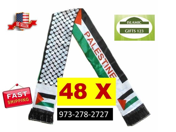 Palestine flag scarf LOT *12 PC* Jerusalem,Shemagh,keffiyeh-Arafat scarf-Double