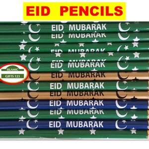Eid Gifts Eid favors Eid decoration Eid pencils Eid Balloons Customized Islamic Gifts Muslim Gift Ramadan decoration Islamic Wall decoration 24 Pencils