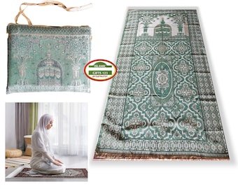 Islamic Prayer Rugs Soft Portable Islamic Prayer carry bag Ramadan Wholesale Islamic Gift-Quran Muslim Hajj Gift Islamic Favors,Muslim gifts