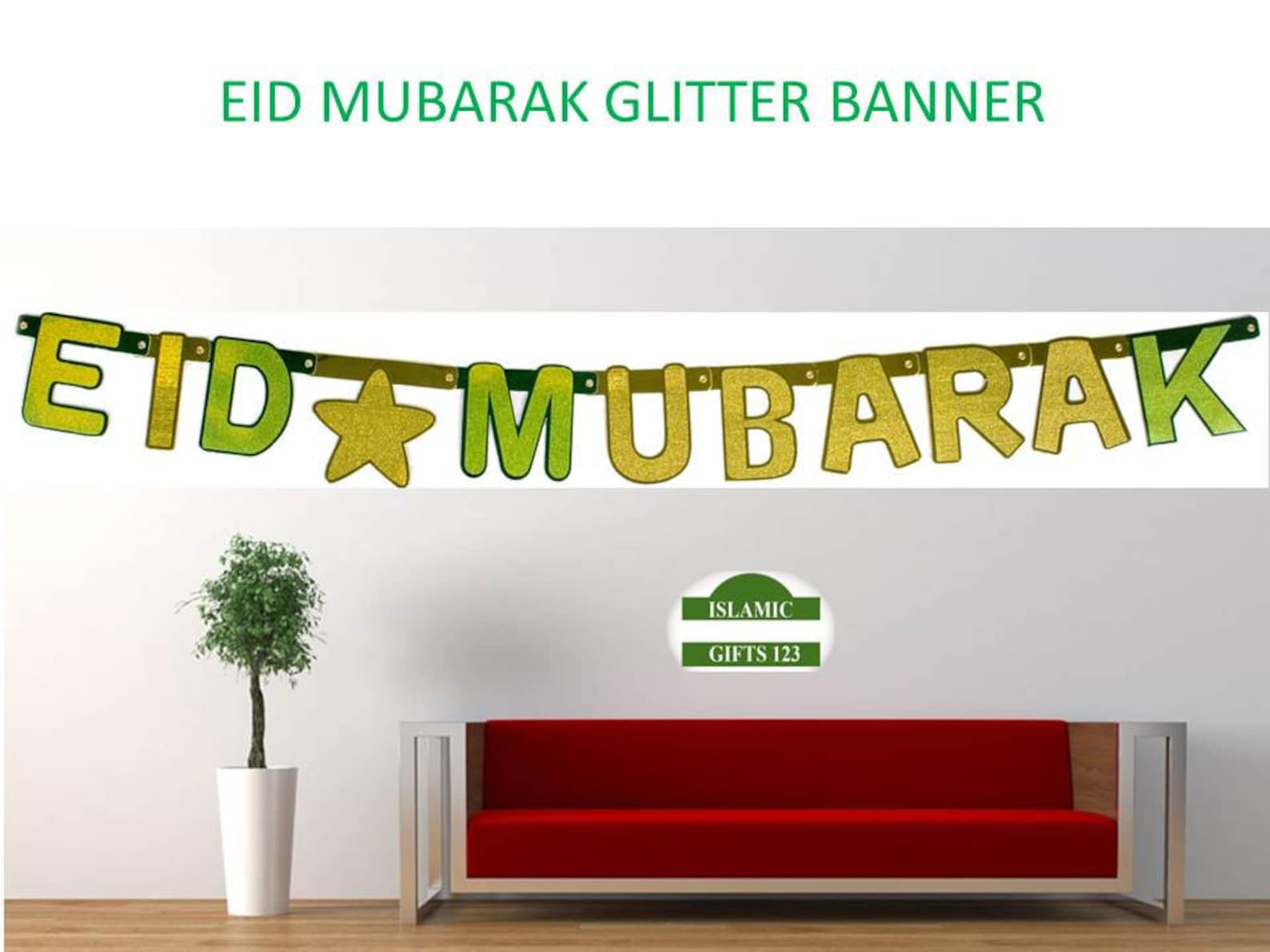 Eid Decoration EID Banners 2 Eid Party Supply Islamic Wall Etsy