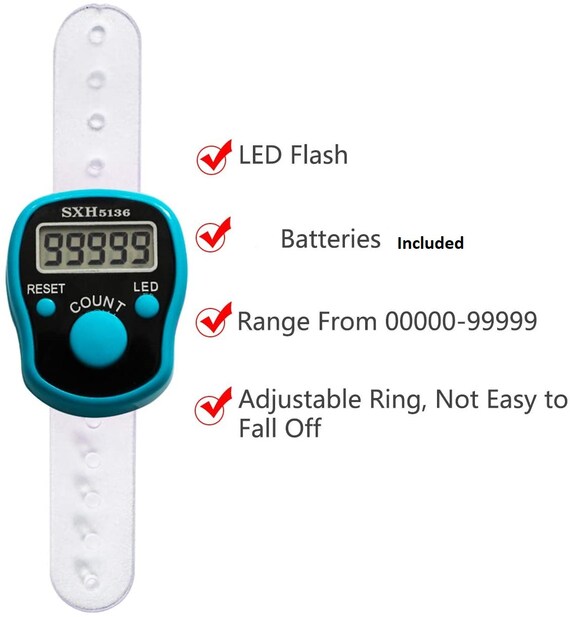 Digital finger tally counters LED TASBEEH - Islamic Gift 123