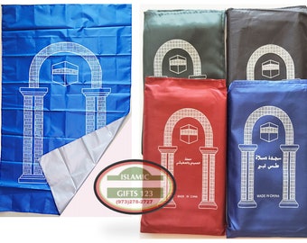 Portable Prayer pocket Mats**ONE COLOR Islamic Prayer Rugs**LOTS Wholesale Islamic Gift Quran Eid Gift Muslim Fast shipping Ramadan Decor