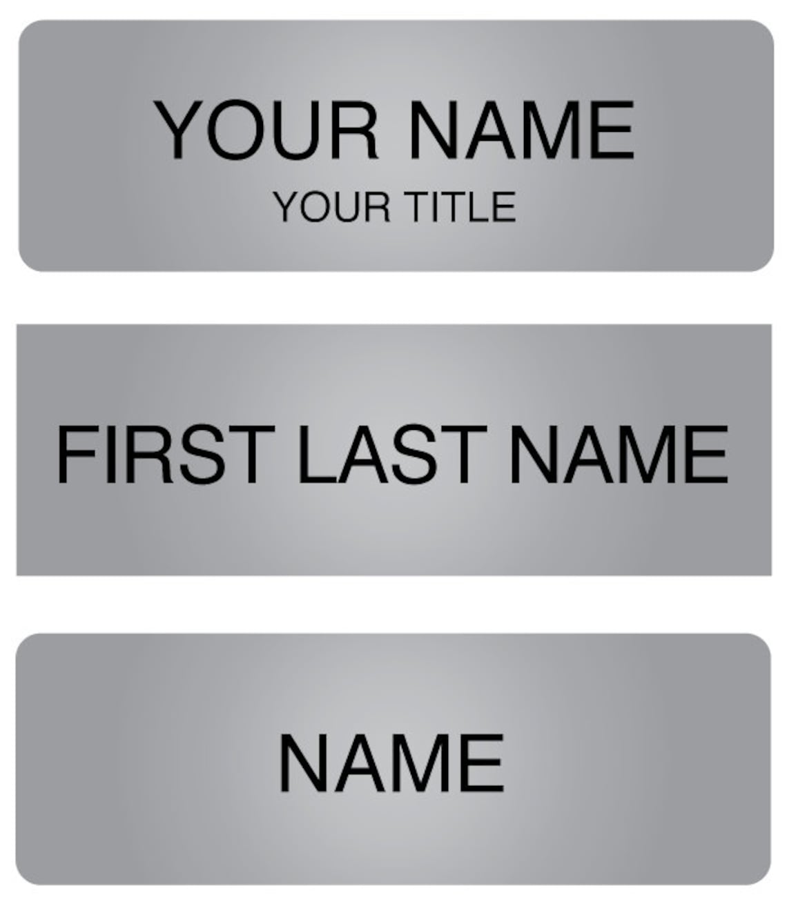 Custom Engraved Silver 1 X 3 Name Badge Tag With Etsy