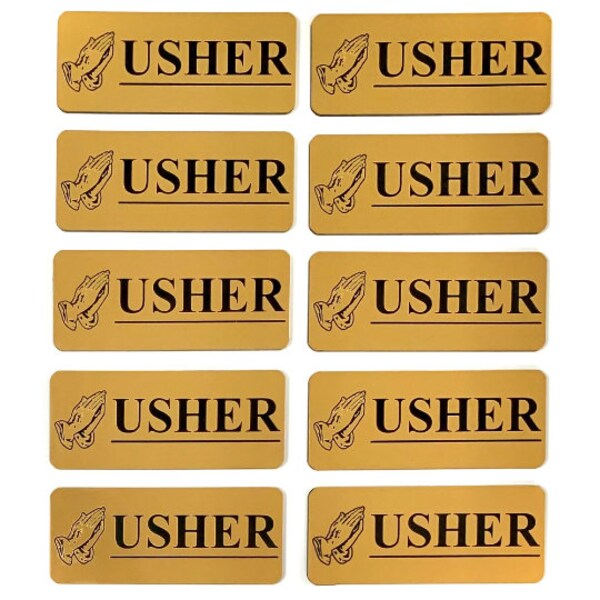 Usher Badges for Church Etsy