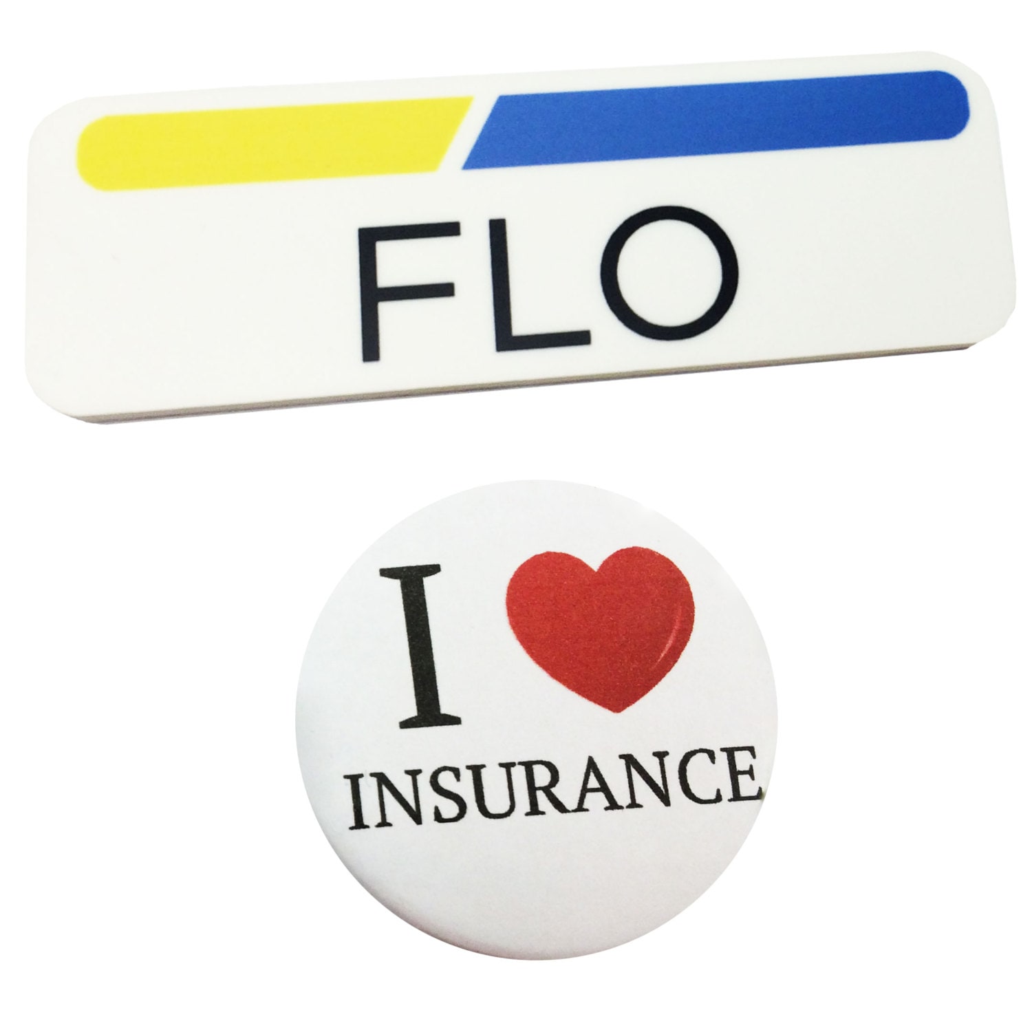 1 X 3 Plastic FLO Name Tag Badge Button Progressive Etsy