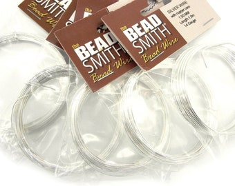 The Bead Smith - Designer Quality - German-Style Round Craft/Jewellery Wire - Silver Plated