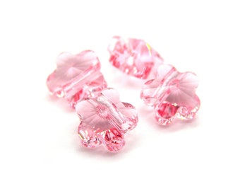 Swarovski® 5744 Fleur 6 mm - Véritable cristal autrichien (4 pièces) - Rose clair (223)