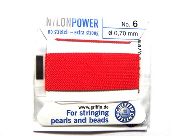 Soie bleu foncé chaîne fil 0.75 mm stringing perles /& perles Griffin Taille 7