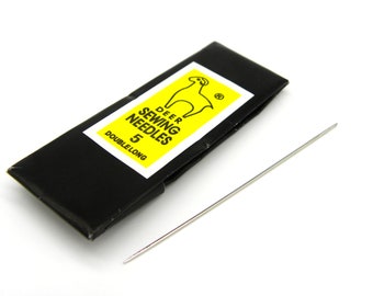 Rozmiar 5 - 0,8 mm (0,032 cala) x 6,6 cm (2,6 cala) Długie igły do koralików, haftu i rękodzieła (25 szt.)