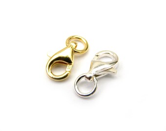 925 Sterlingsilber Karabinerverschluss 8 mm mit offenem Ring