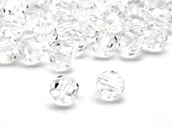 Hexagon Faceted Crystal Glass Charms Spacer Rondelle Beads Necklace Earring 10Pc