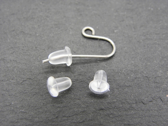 Mm Transparent Flexible Plastic Earring Backs, Earring Stoppers
