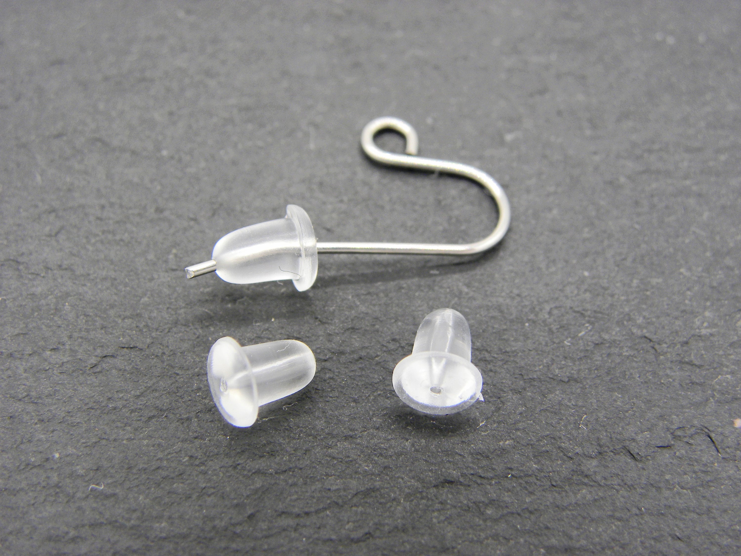 6 Mm Transparent Flexible Plastic Earring Backs, Earring Stoppers, Earring  Clutches 20 or 100 Pcs 