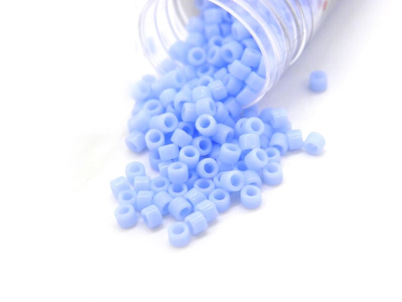11/0 Miyuki Delica Japanese Seed Beads - 5.2 g Vial - Blue Agate Opaque DB 1137 画像 3