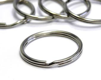 Anillos divididos de llavero extra grande de 25 mm, llaveros, anillos de llavero (2 o 10 ud.)