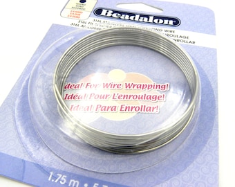 1.3 mm - 16 GA - Beadalon Stainless Steel 316L Round Extra Thick Craft/Jewellery Wrapping Wire 1.75m (5.74 ft)