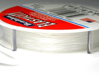 0.5 mm (.020 inch) - 24 GA - Spool Beadalon Elasticity Elastic Cord - 25 m (82ft) - CLEAR