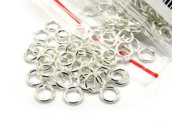 5.5 mm x 1 mm - 18 GA - Thick, Strong Sterling Silver Jump Rings - 20 pc.