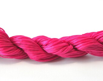 0.8 mm Nylon Macramé Jewellery Cord - Fuchsia - 28 m