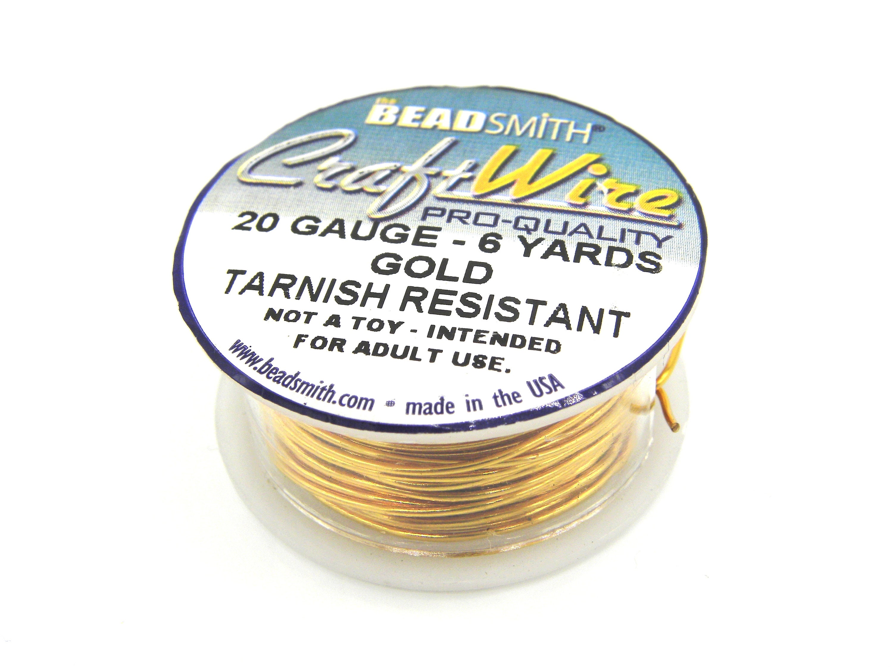 BeadSmith Craft Wire 20 Gauge GOLD PLATED