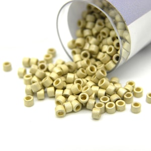11/0 (1.6 x 1.3 mm) Miyuki Delica Japanese Seed Beads - 7.2 g Vial  - DURACOAT Galv Matt Silver - DB 1831F