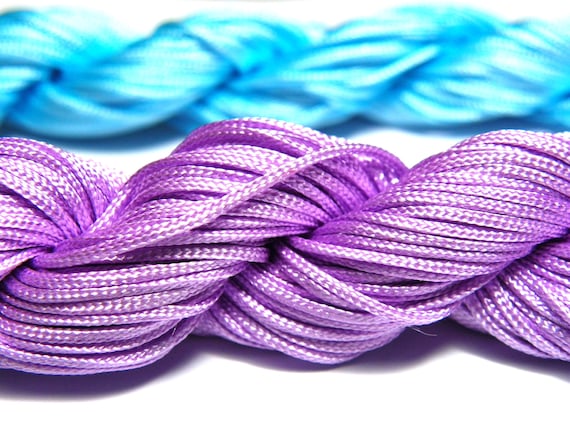 0.8 Mm Nylon Macramé Cord, Braided Nylon Jewelry Cord, Shamballa Bracelet  Cord Lilac 28m 30 Yd -  Canada