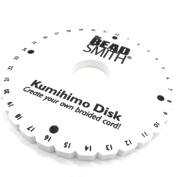The Bead Smith Kumihimo Disk, disque de tressage, pour créer des cordons tressés plats et ronds, rond, 15,2 cm (6 po)
