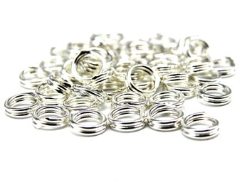 3 mm maleńkie pierścionki dzielone ze srebra próby 925 – srebro, platerowane 24-karatowym złotem