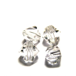 6 mm Czech Superior Crystals MC Faceted Bicone Beads - Crystal (Clear) - 24, 48 or 72 Beads