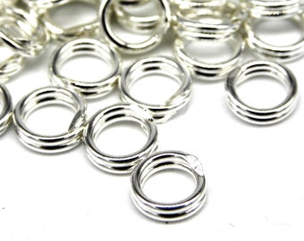 5 mm Strong 22GA Sterling Silver 925 Double Split Rings