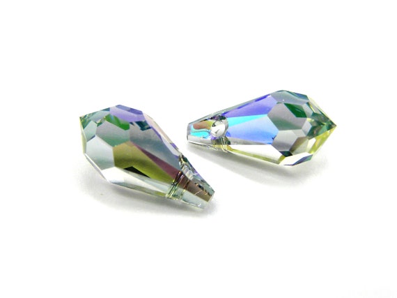 11 Mm Swarovski 6000 Drop Pendant Faceted Briolette Genuine Austrian Crystal Crystal Paradise Shine 2 Pc. Etsy Canada