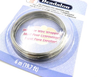 6m Beadalon Runddraht aus Edelstahl 316L für Drahtschmuck 0,8mm/ 20Ga