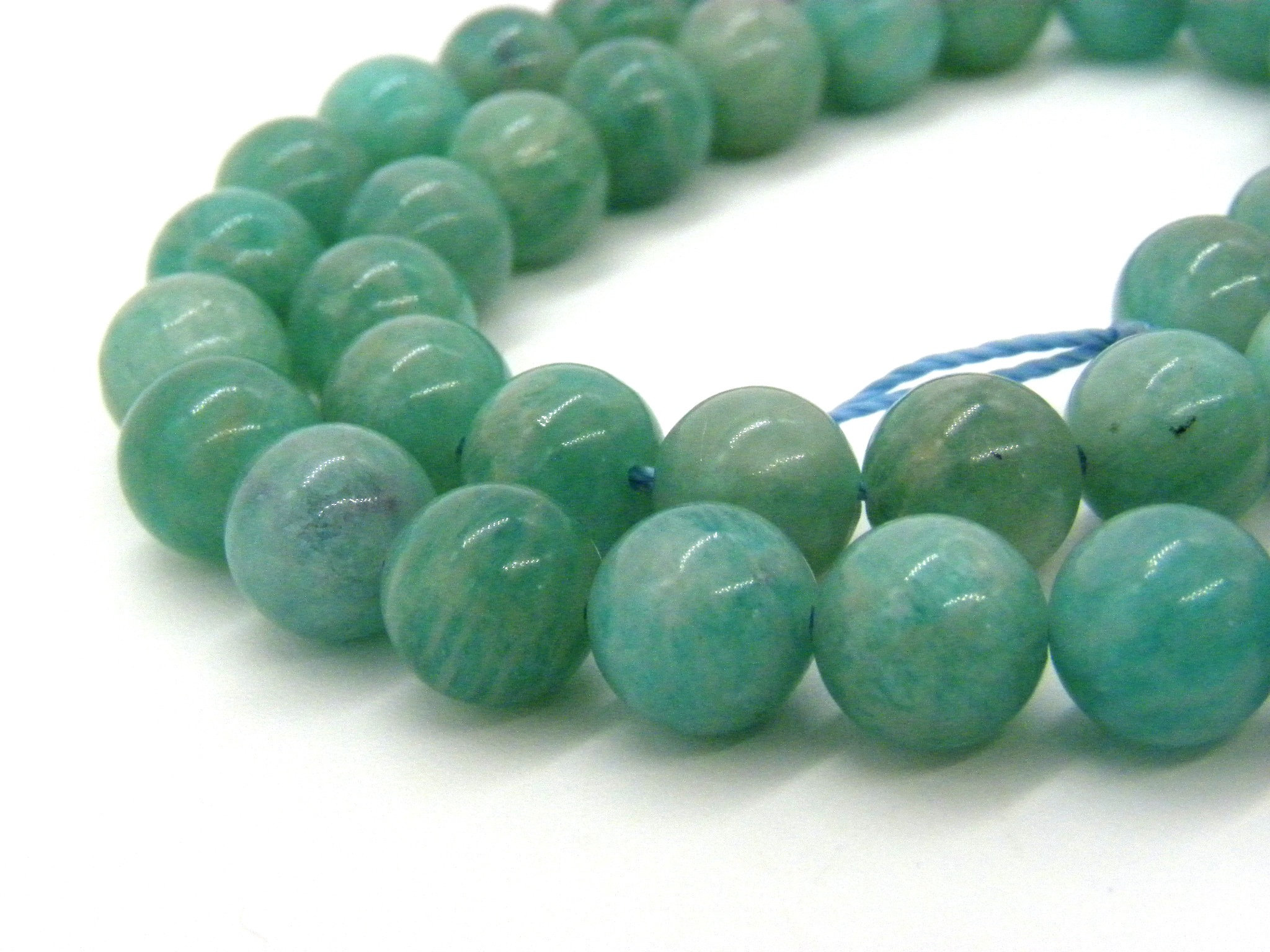 180 Perline Di Amazzonite Naturale - 8mm Foro 1mm - Per Collane, Bracciali, Gioielli Fai Da Te - Foto 13