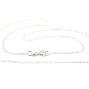 18 inch (45 cm) Fine Sterling Silver 925 Necklace Trace Chain with Clasp