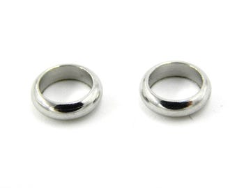 7 x 2 mm Anelli a rondella rotondi in acciaio inossidabile - 20 pezzi.