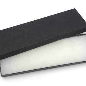 21 x 6 x 1,5 cm (8,4 x 2,5 x 0,6 inch) zwarte rechthoekige kartonnen geschenkdoos voor sieraden of horloges (1 stuk)