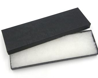 21 x 6 x 1,5 cm Schwarzer, rechteckiger Geschenkkarton für Schmuck oder Uhren (1 Stk.)