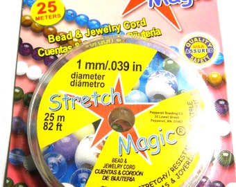 1.0 mm Stretch Magic Elastic Jewelry Cord - 25 m (82 ft.) - CLEAR