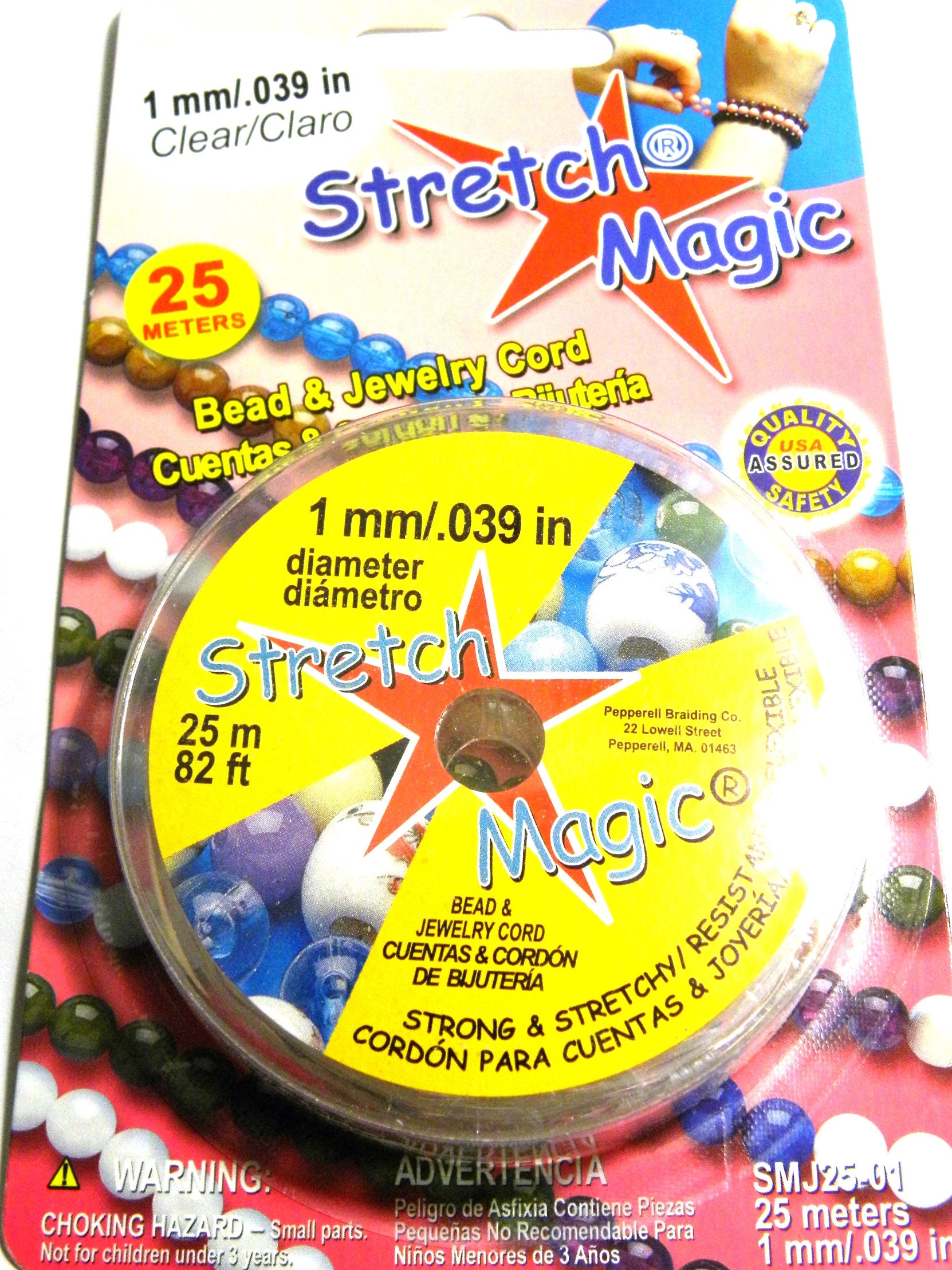 Stretch Magic Bead & Jewelry Cord 1mm 100 Meters/Pkg-Clear