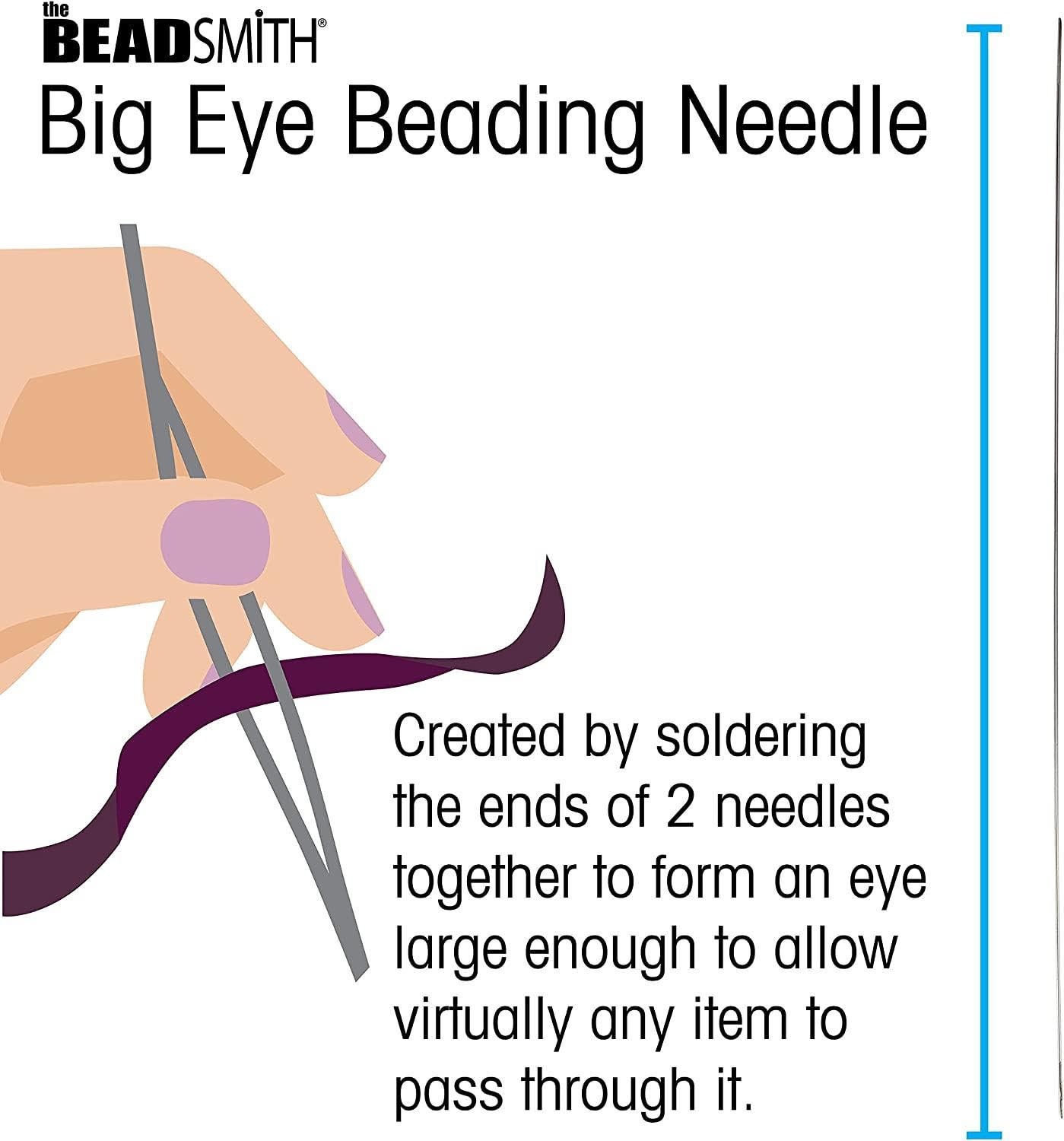 10pcs Beading Needles Big Eye Collapsible Seed Beads Threading