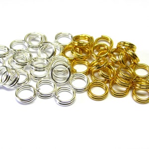Hoge kwaliteit splitringen van 6 mm (0,24 inch) - 20 GA - verzilverd of verguld - 50 st.