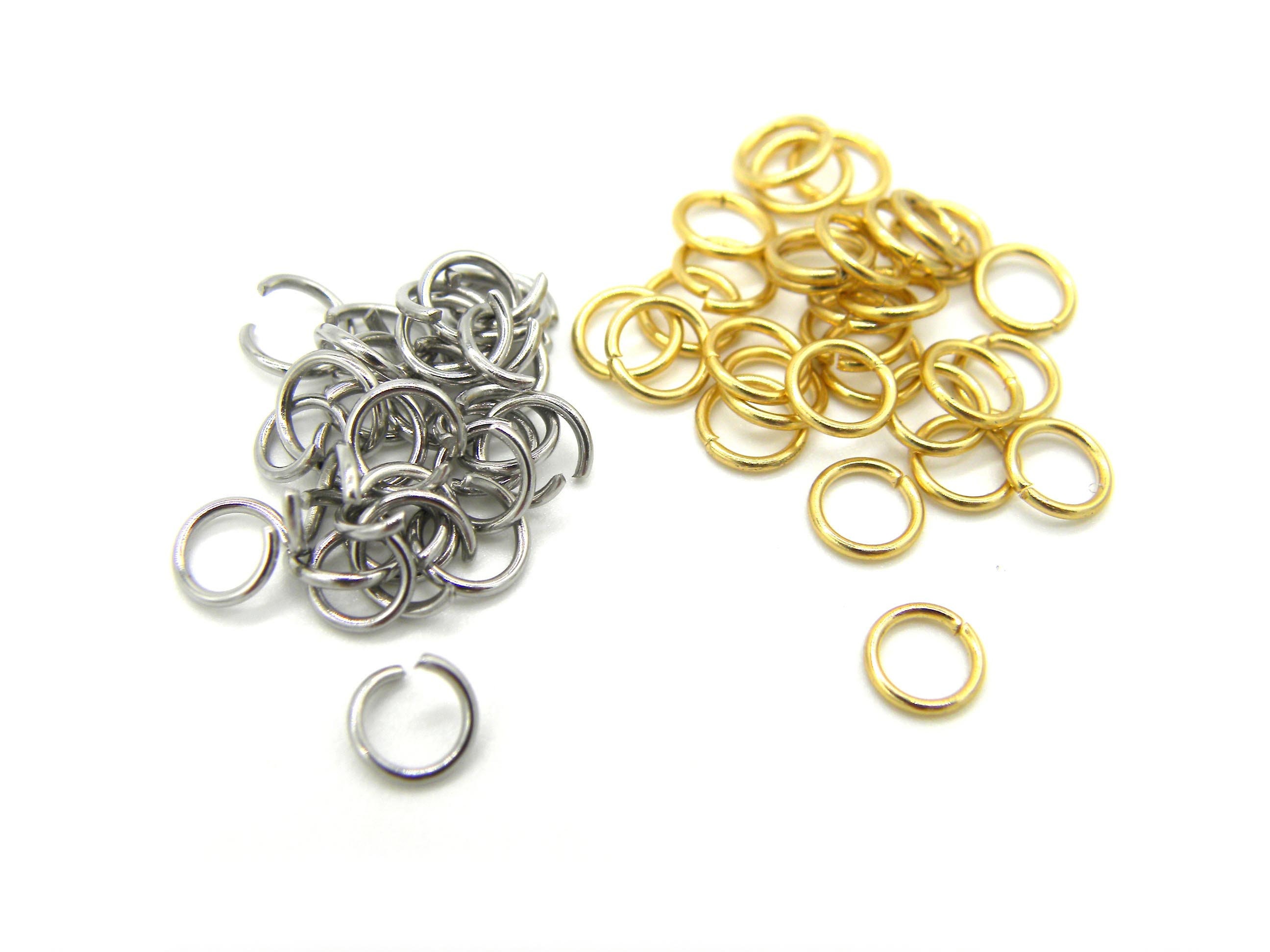 5 x 0.7 mm Stainless Steel Open Jump Rings - 50 Pc. - Etsy 日本
