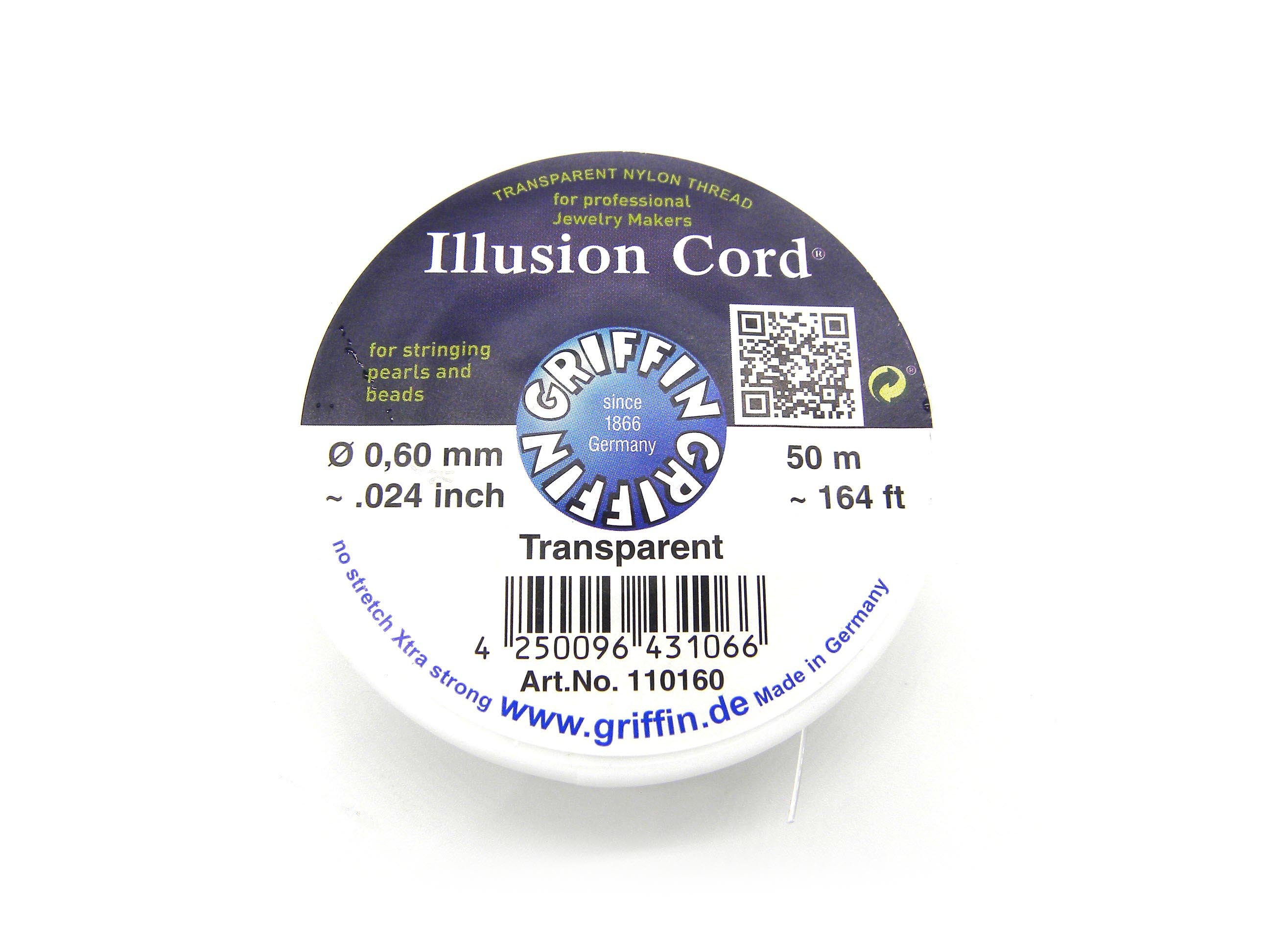 0.60 Mm (.024 Inch) Griffin Illusion Cord Fine Beading Nylon
