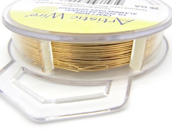 Artistic Wire Memory-Draht Für Schmuck – Oval, Vergoldet, 0,35 Unzen, Flexibel