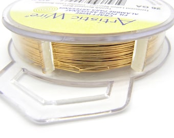 0.4 mm - 26 GA - Beadalon Artistic Wire Craft/Jewellery Wire - 27 m (30 Yds) - Non-Tarnish Brass