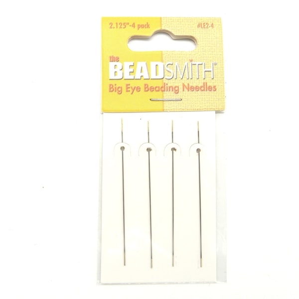 Perlennadeln mit großem Nadelöhr (5,4 cm) - The Bead Smith - Packung mit 4 Nadeln