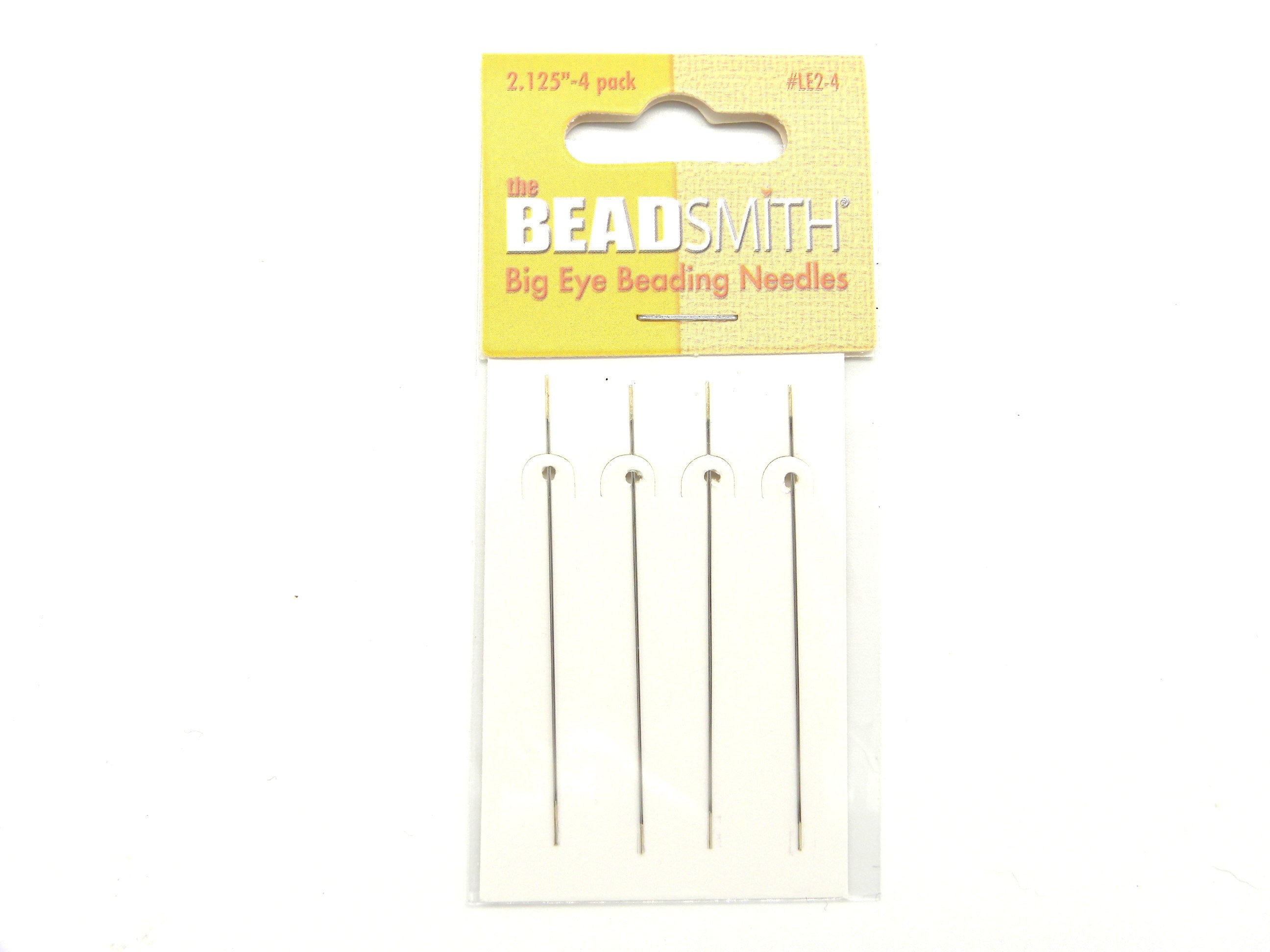 5.4 Cm 2.125 Inch Big Eye Beading Needles the Bead Smith Easy Threading  Split Needle Pack of 4 