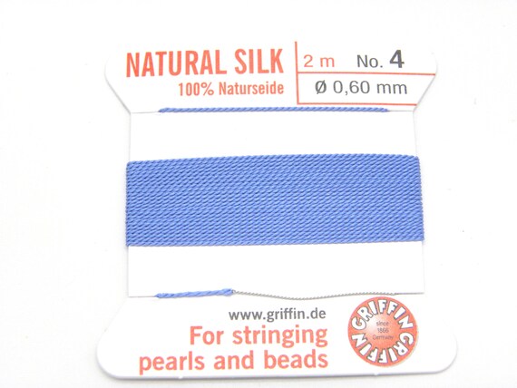 Fil De Soie 100% Pur Gris Avec Aiguille | Miste